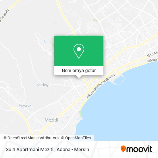 Su 4 Apartmani Mezitli harita