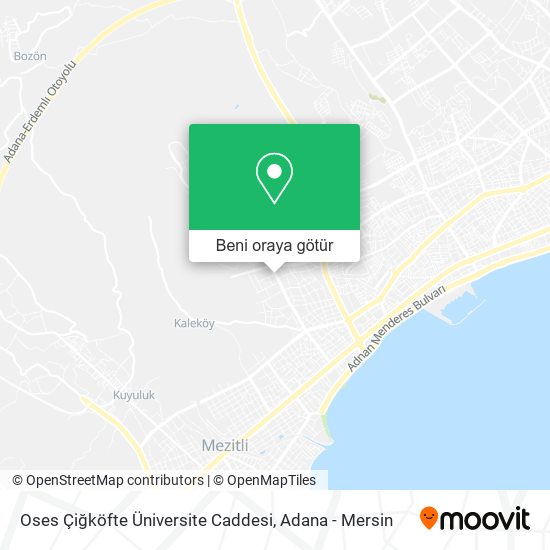 Oses Çiğköfte Üniversite Caddesi harita