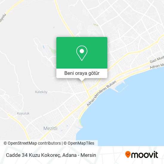 Cadde 34 Kuzu Kokoreç harita