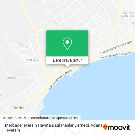 Merbader Mersin Hayata Bağlananlar Derneği harita