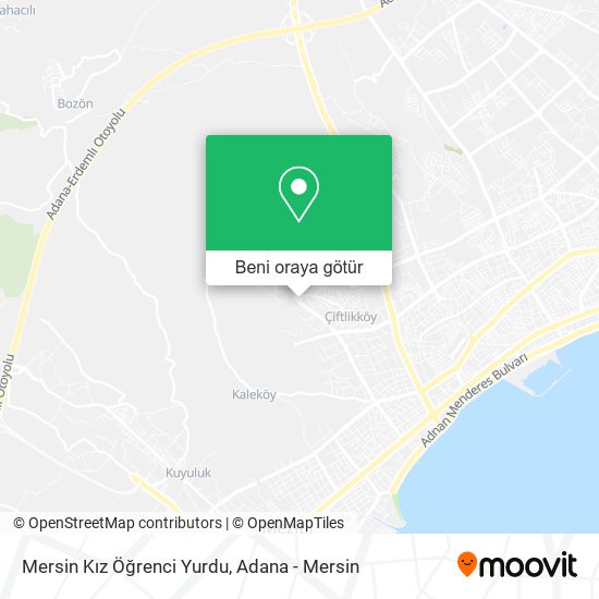 Mersin Kız Öğrenci Yurdu harita