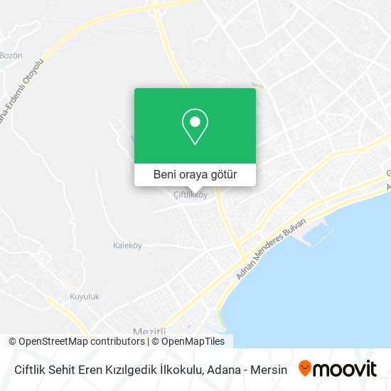 Ciftlik Sehit Eren Kızılgedik İlkokulu harita