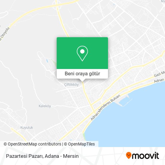 Pazartesi Pazarı harita