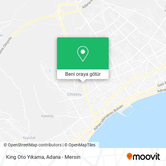 King Oto Yıkama harita