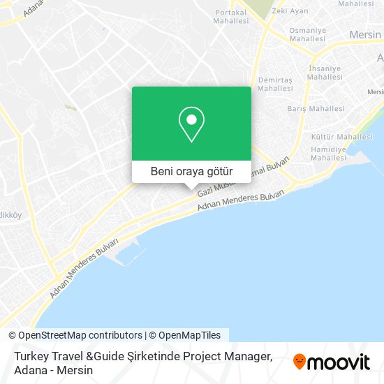 Turkey Travel &Guide Şirketinde Project Manager harita