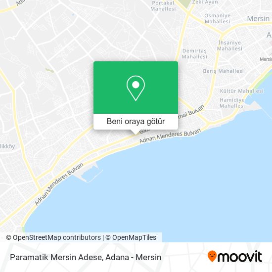 Paramatik Mersin Adese harita