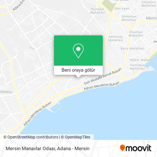 Mersin Manavlar Odası harita