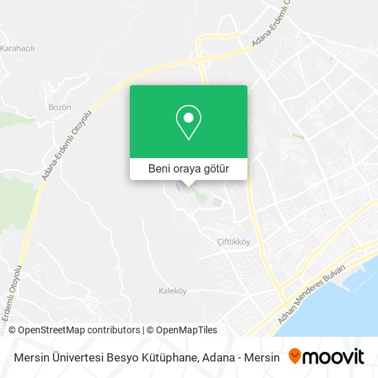 Mersin Ünivertesi Besyo Kütüphane harita