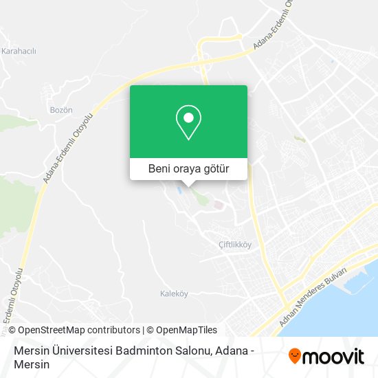 Mersin Üniversitesi Badminton Salonu harita
