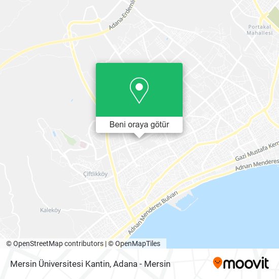 Mersin Üniversitesi Kantin harita