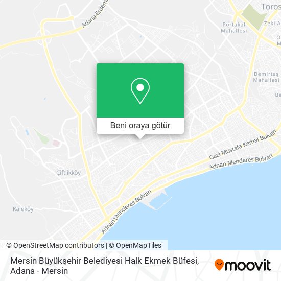 Mersin Büyükşehir Belediyesi Halk Ekmek Büfesi harita