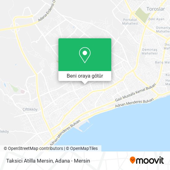 Taksici Atilla Mersin harita