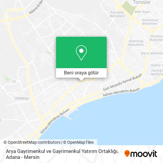 Arya Gayrimenkul ve Gayrimenkul Yatırım Ortaklığı harita