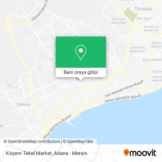 Köşem Tekel Market harita