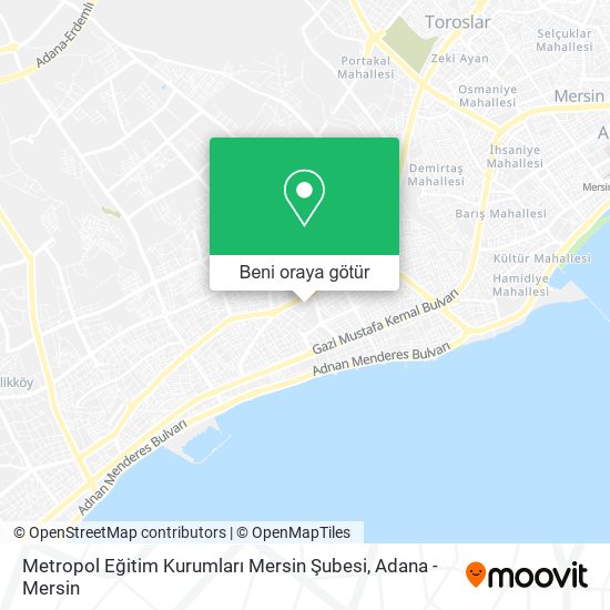Metropol Eğitim Kurumları Mersin Şubesi harita