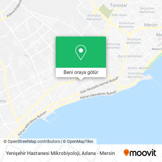 Yenişehir Hastanesi Mikrobiyoloji harita