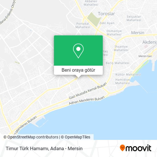 Timur Türk Hamamı harita