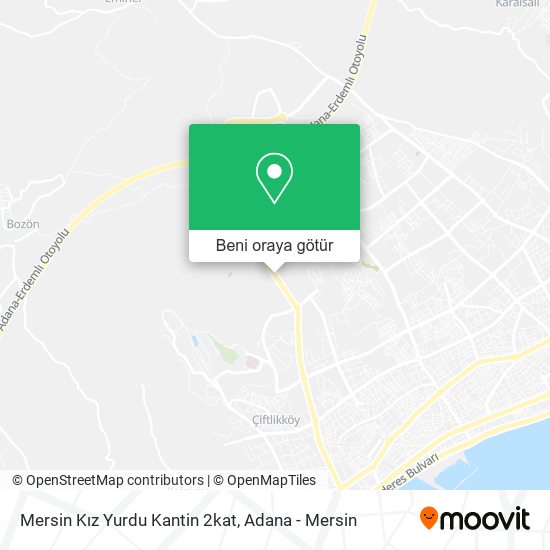 Mersin Kız Yurdu Kantin 2kat harita