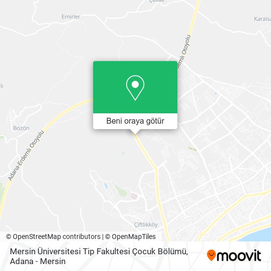 Mersin Üniversitesi Tip Fakultesi Çocuk Bölümü harita