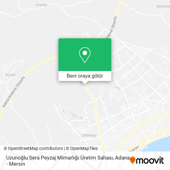 Uzunoğlu Sera Peyzaj Mimarlığı Üretim Sahası harita