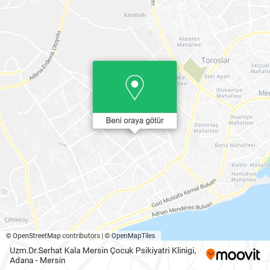 Uzm.Dr.Serhat Kala Mersin Çocuk Psikiyatri Klinigi harita