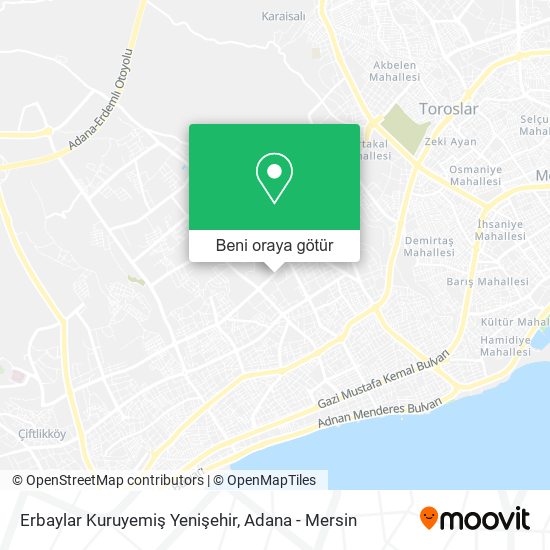 Erbaylar Kuruyemiş Yenişehir harita