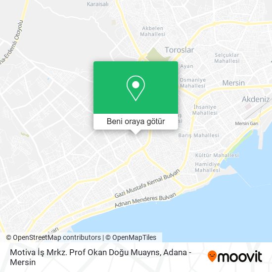 Motiva İş Mrkz. Prof Okan Doğu Muayns harita