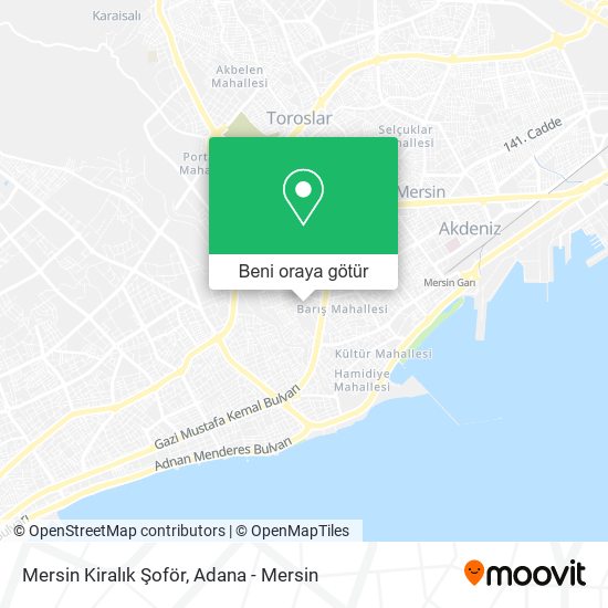 Mersin Kiralık Şoför harita