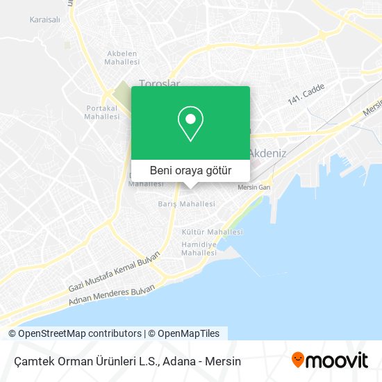 Çamtek Orman Ürünleri L.S. harita