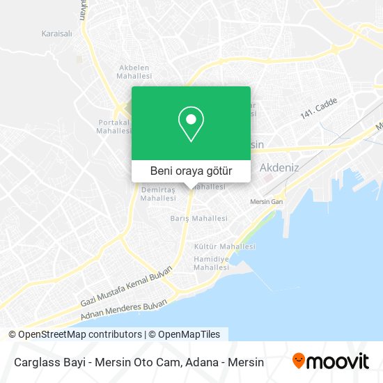Carglass Bayi - Mersin Oto Cam harita