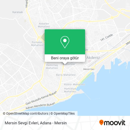 Mersin Sevgi Evleri harita