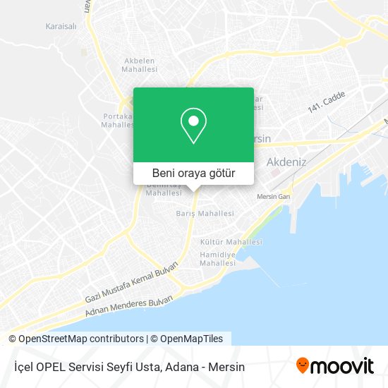 İçel OPEL Servisi Seyfi Usta harita
