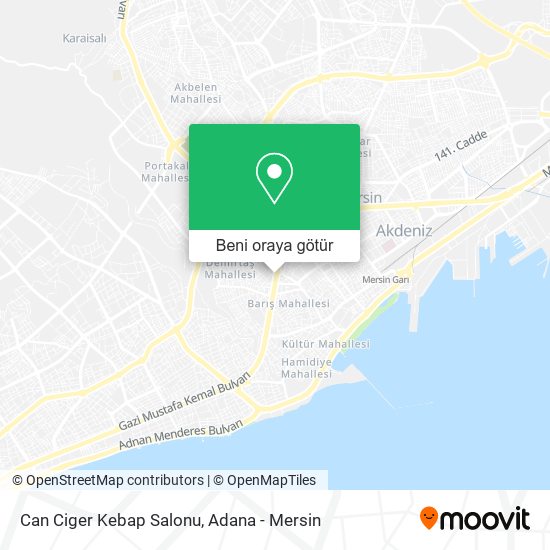 Can Ciger Kebap Salonu harita