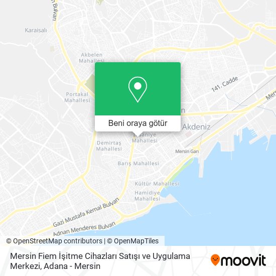 Mersin Fiem İşitme Cihazları Satışı ve Uygulama Merkezi harita