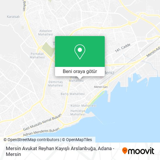 Mersin Avukat Reyhan Kayışlı Arslanbuğa harita