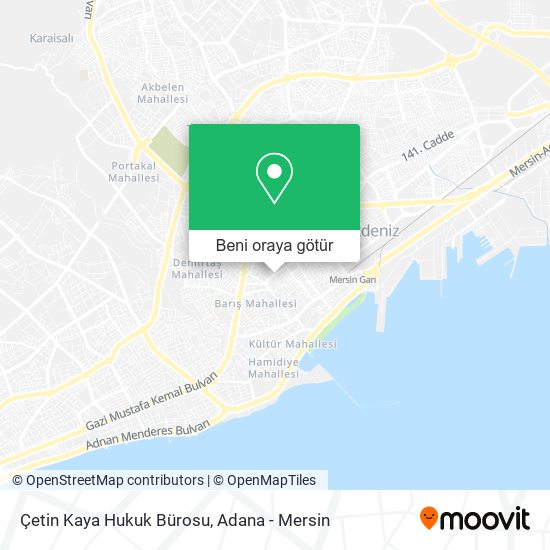 Çetin Kaya Hukuk Bürosu harita