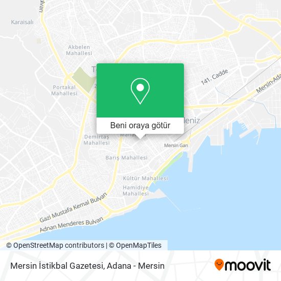 Mersin İstikbal Gazetesi harita