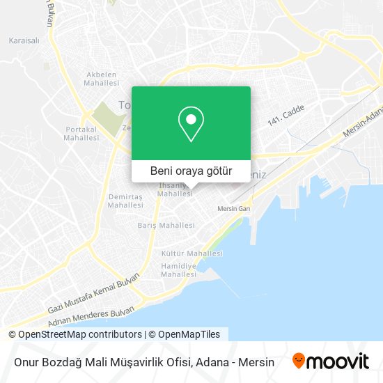 Onur Bozdağ Mali Müşavirlik Ofisi harita