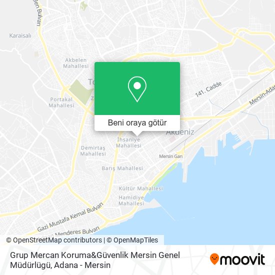 Grup Mercan Koruma&Güvenlik Mersin Genel Müdürlügü harita