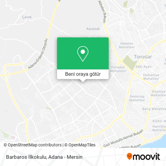 Barbaros İlkokulu harita