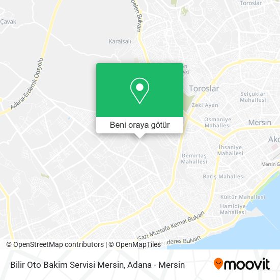 Bilir Oto Bakim Servisi Mersin harita