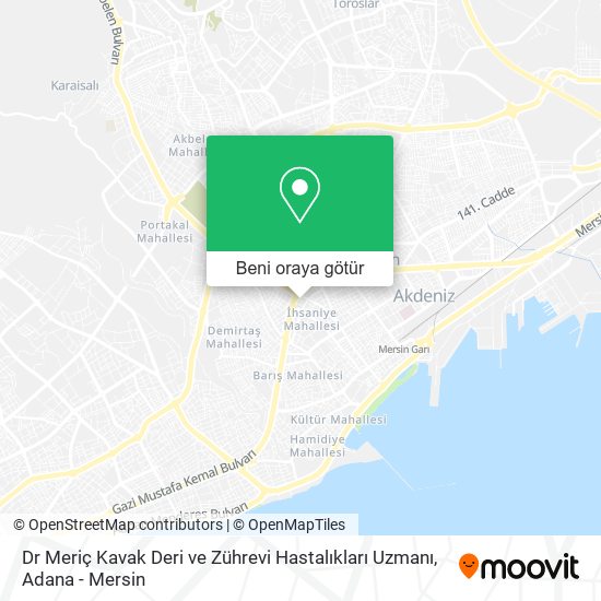Dr Meriç Kavak Deri ve Zührevi Hastalıkları Uzmanı harita