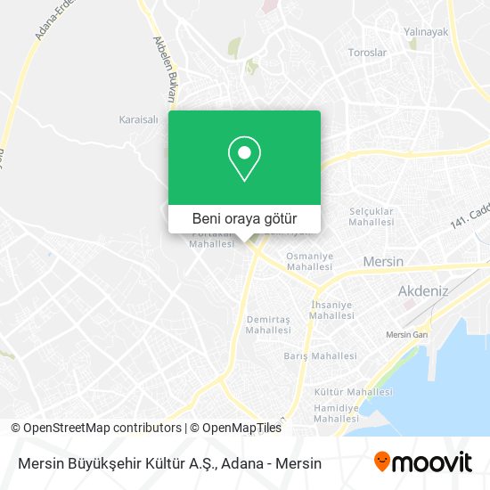Mersin Büyükşehir Kültür A.Ş. harita