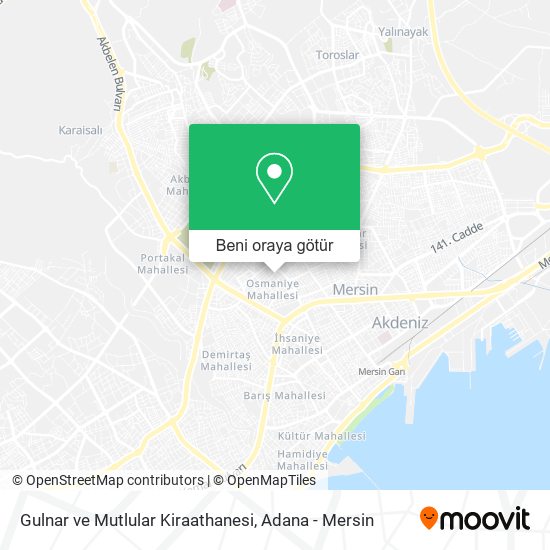 Gulnar ve Mutlular Kiraathanesi harita