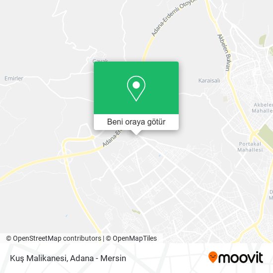 Kuş Malikanesi harita