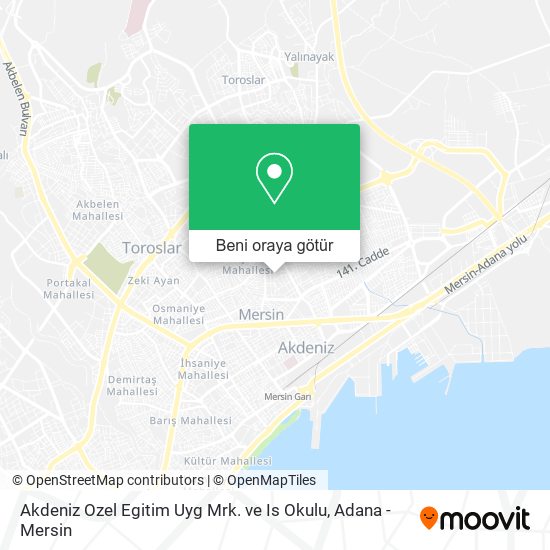 Akdeniz Ozel Egitim Uyg Mrk. ve Is Okulu harita