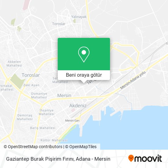 Gaziantep Burak Pişirim Fırını harita