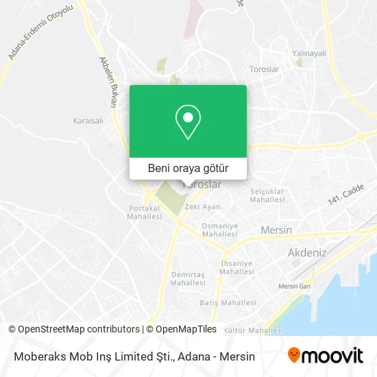 Moberaks Mob Inş Limited Şti. harita