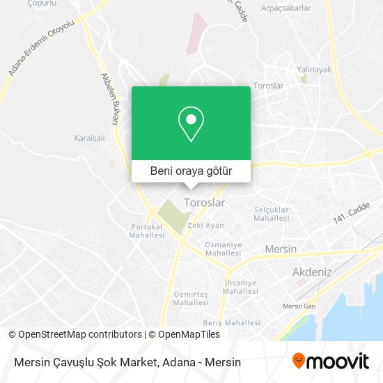 Mersin Çavuşlu Şok Market harita