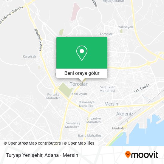 Turyap Yenişehir harita